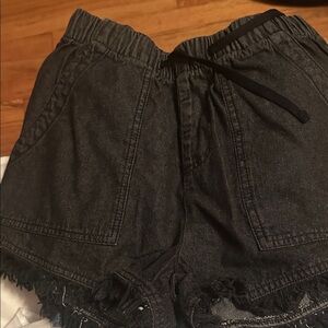 Black Denim Women's Shorts